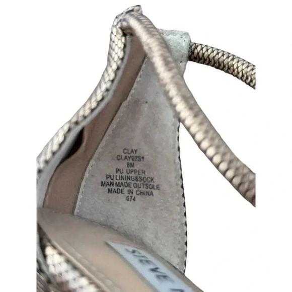 Steve Madden Clay Open Toe Strappy Heels Sandal Size 8M - Picture 4 of 7